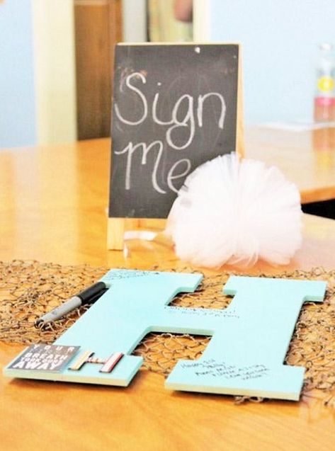 Baby Shower Guest Book Ideas, Shower Guest Book Ideas, Baby Shower Guest Book Alternative, Baby Shower Girl Diy, Guest Book Ideas, Diy Baby Shower Decorations, Home Design Diy, Shower Bebe