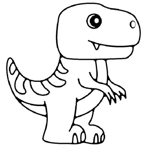 Easy Dinosaur Colouring Image Dinosaur Coloring Sheets, Cute T Rex, Free Kids Coloring Pages, Puppy Coloring Pages, Dinosaur Images, Love Coloring Pages, Dinosaur Coloring Pages, Dinosaur Crafts, Dinosaur Coloring