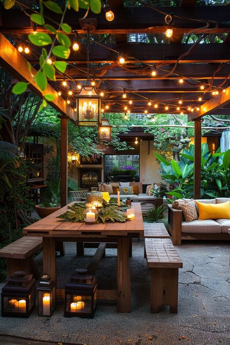 The Future of Backyard Design: Trends to Watch Backyard And Deck Ideas, Realistic Backyard Ideas, Luxury Home Features, Long Backyard Ideas Design, Backyard Dining Ideas, Jungle Backyard, Whimsical Backyard, Florida Gardens, Dreamy Backyard