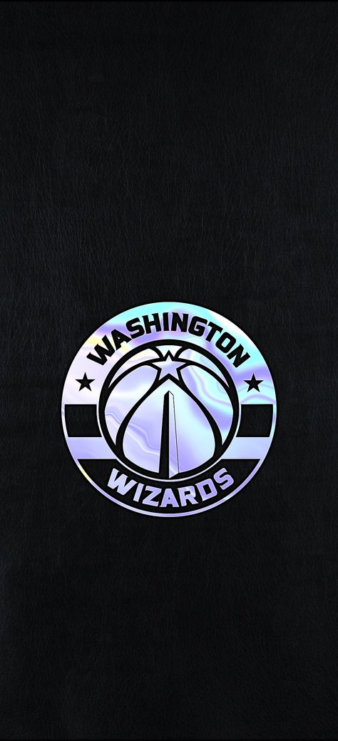 Washington Wizards Wallpaper, Iridescent Wallpaper, Basketball Stats, Wizards Basketball, Nba Logos, Nba Wallpaper, Nba Basketball Teams, Team Poster, Jordan Poole