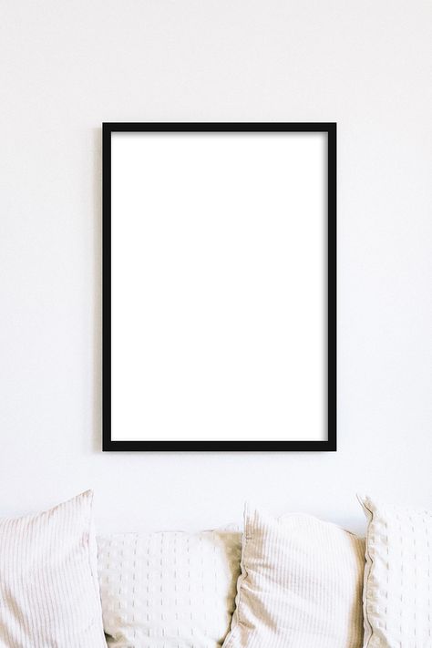 Wall Painting Frames, Simple Gallery Wall, Frame Mockup Free, Above The Couch, Plain Frames, Wall Art Mockup, Mockup Wall, Proposal Cover, Free Mockup Templates