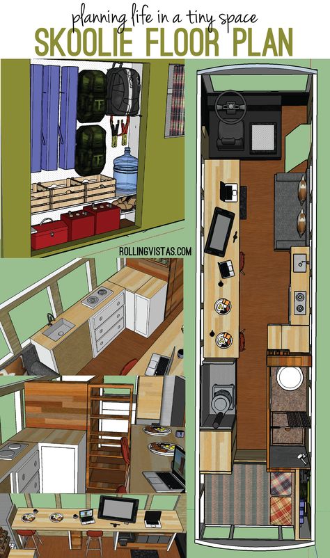 Bus Life Interior Layout, 2 Bedroom School Bus Conversion, Short Bus Floor Plan, Converted Bus Home, Bus Conversion Ideas Layout School Buses, School Bus Conversion Plans, School Bus Renovation, Mini School Bus Conversion, Bus Interior Ideas