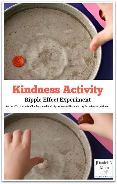 Kindness Activity Ripple Effect Experiment - This experiment illustrates how a small change like dropping an object into water can cause a ripple effect. This activity was created to go with the book book The Lion and The Mouse. It shares on a simple act of kindness can have a ripple effect. Montessori, Kindness Sensory Activities, Kindness Activity Preschool, Feelings Activities For Preschool, Preschool Kindness, Preschool Friendship, Kindness Activity, The Lion And The Mouse, Kindness Lessons