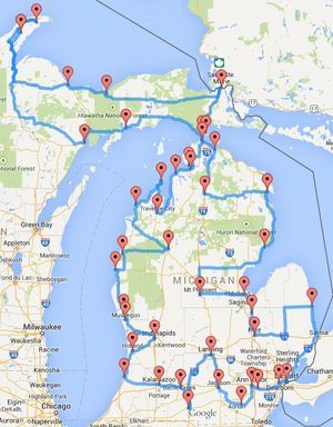 'Pure Michigan' road trip hits 43 of the state's best spots, start planning your trip | MLive.com Michigan Asethic, Porcupine Mountains, Michigan Adventures, Michigan Road Trip, Road Trip Map, Michigan Vacations, Ohio Travel, Perfect Road Trip, Michigan Travel