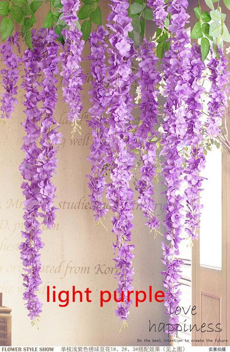 24pcs Artificial Silk Wisteria Garland Wedding Bridal weddings--light purple by kathycraftsco on Etsy https://www.etsy.com/listing/522194215/24pcs-artificial-silk-wisteria-garland Wisteria Garland, Outdoor Wedding Ceremony Arch, Vine Garland, Wisteria Vine, Wedding Ceremony Decorations Outdoor, Diy Wedding Arch, Colorful Wedding Flowers, Flower Wall Wedding, Wedding Ceremony Arch