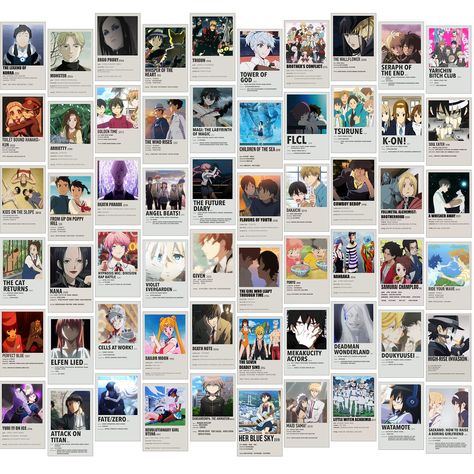 PRICES MAY VARY. CREATE YOUR ANIME ROOM DECOR! Anime poster pack is a set of polaroid designed manga and anime posters to give you a unique style for creating aesthetic anime room decor. These anime prints are printed on thick (350gsm) glossy cardstock paper professionally. So anime cards will be trendy and timeless decoration for your anime room decor for bedroom. CUTEST ANIME POSTERS: Let's light up your anime walls with aesthetic anime accessories! Express your ideas for anime room decor for Anime Wall Posters Bedroom, Room Decor Aesthetic Anime, Posters For Dorm Room, Anime Themed Room, Anime Wall Collage, Posters For Dorm, Room Decor Anime, Dorm Room Decor Aesthetic, Manga Prints