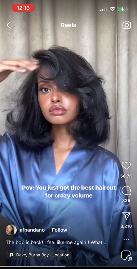 Lob Hairstyles Black Women, Butterfly Haircut On Black Women, Short Bob Blowout Black Women, Short Blowout Black Women, Blown Out Hair Black Women Short, Bombshell Short Hair, Black 90s Blowout Hair, Layers On Short Hair Black Women, Side Part Bob With Layers Black Women