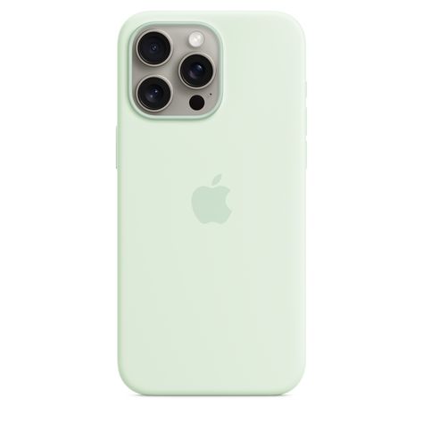 iPhone 15 Pro Max Silicone Case with MagSafe - Soft Mint Box contains: iPhone 15 Pro Max Silicone Case with MagSafe - MWNQ3ZM/A Mint Green Phone Case, Iphone 15 Pro Max Colors, Emo Accessories, Green Phone Case, Magsafe Charger, Apple 6, Soft Mint, Apple Iphone 5s, Cute Emo