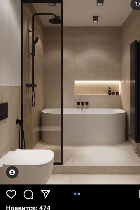 Drømme Bad, Bilik Air, Small Bathroom Tiles, تصميم داخلي فاخر, Bathroom Inspiration Modern, تصميم للمنزل العصري, Washroom Design, Bathroom Redesign, Hiasan Bilik