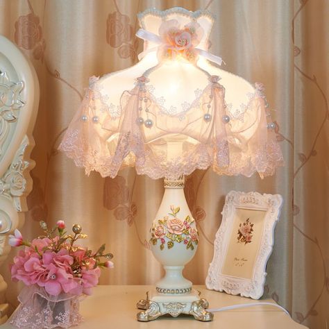 Princess Table, Rooms Decoration, Carved Table, Princess Room, Cute Bedroom Decor, Cute Room Ideas, Table Lamps For Bedroom, Lamp For Bedroom, Pretty Room