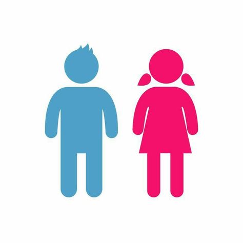 Gender Illustration, Boy Symbol, Wc Logo, Wc Icon, Toilet Logo, Toilet Signage, Girl Symbol, Toilet Icon, Kid Bathroom