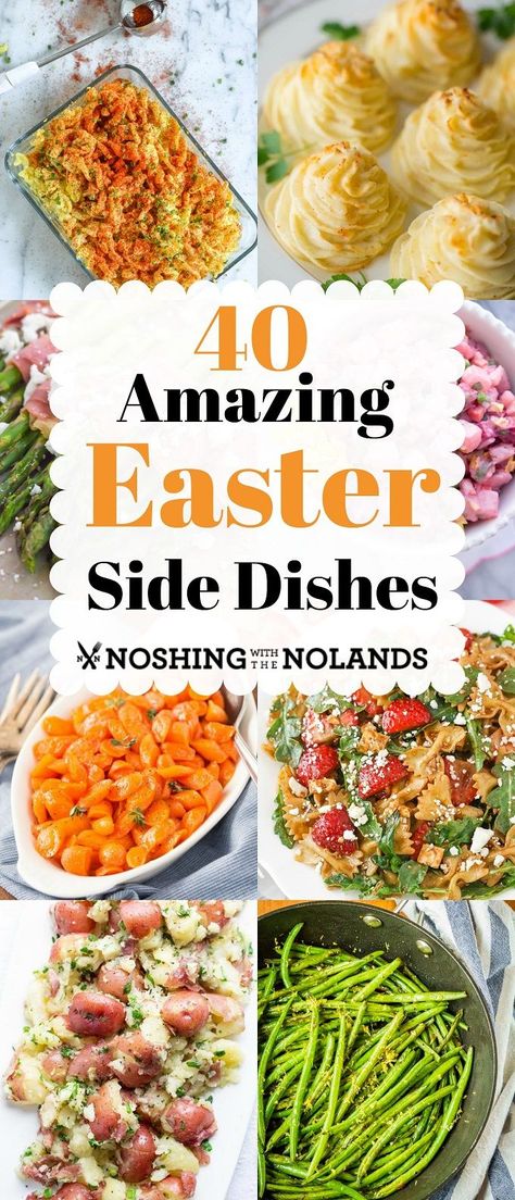 40 Amazing Easter Side Dishes to make your Easter dinner simple! #Eastersidedishes #Easter #sidedish Easter Potato Salad Recipe, Homestyle Side Dishes, Vegetable Easter Side Dishes, Easter Dinner Potato Sides, Easter Healthy Side Dishes, Easter Food Ideas Side Dishes, Easter Food Sides, Potato Recipes For Easter Dinner, Potato Dishes For Easter