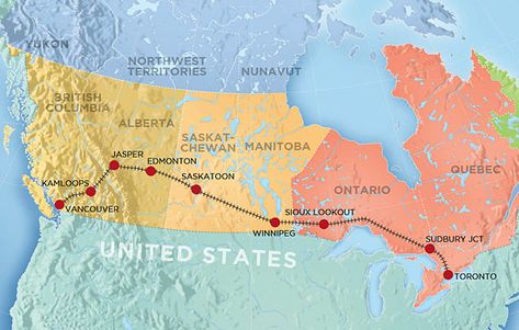 Luxurious Train, Train Vacations, Train Trips, Train Map, Via Rail, Canadian Pacific Railway, Train Route, Train Tour, Luxury Train