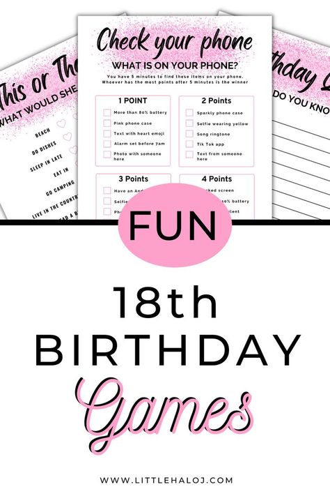 Games For Debut Party, Games 18th Birthday, Fun Games For 18th Birthday, Games To Play At 18th Birthday Party, Party Games 18th Birthday, Debut Games Ideas, 18th Birthday Party Games Activities, 18th Birthday Games Activities, 18th Birthday Party Game Ideas