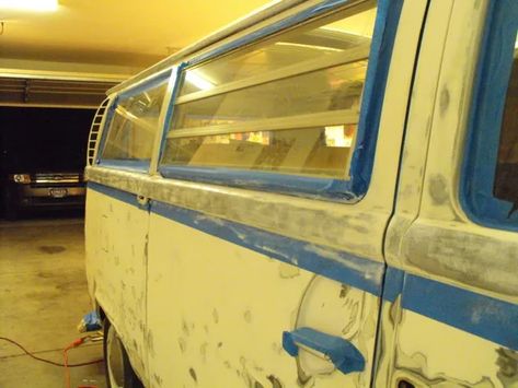 Paint Your Own Car for Under $200 (or How I Learned to Love Rustoleum) : 7 Steps (with Pictures) - Instructables How To Paint A Car, Diy Car Paint Job, Westfalia Camper, Camper Bus, Car Paint Jobs, Vw Westfalia, Chevy Van, Van Ideas, Car Paint