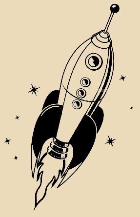 I love the old-school vibe of this rocket ship. | Rockets | Pinterest Tattoo Old School, Rocket Ship Tattoo, Water Rocket, Rocket Tattoo, 16 Tattoo, Retro Rocket, Ship Tattoo, Ligne Claire, Space Tattoo