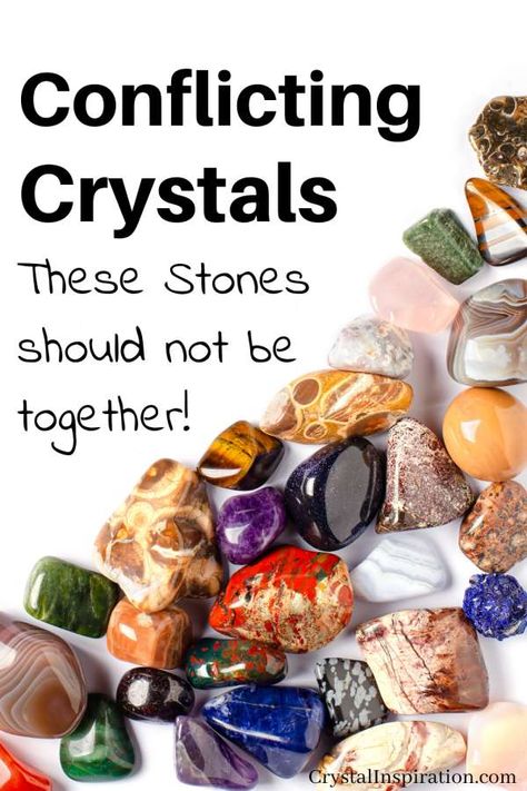 Conflicting Crystals: These Stones should not be together! (Background image showing a mix of many different colorful healing crystals) Crystals That Can Go Together, Gemstone Meanings Crystal Healing Bracelets, Meditation Crystals Healing Stones, Crystals That Should Not Be Together, Crystals To Put Under Your Pillow, How To Use Healing Crystals, Crystals Not To Put Together, Crystals That Go Together, Crystals For Claircognizance