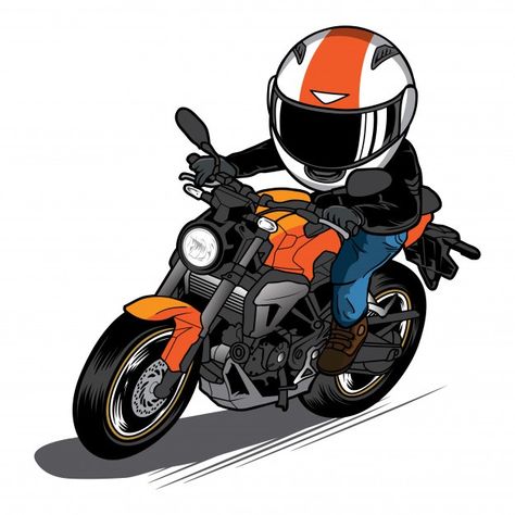 Man ride naked bike cartoon. speed motor... | Premium Vector #Freepik #vector #cartoon #motorcycle #speed #racing Bike Cartoon, Motorbike Illustration, Motor Balap, Balap Motor, Motorbike Art, Motorcycle Drawing, Bike Drawing, Motorcycle Illustration, Bike Illustration