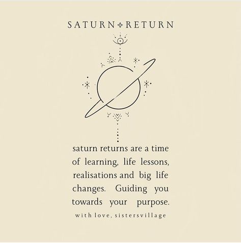 Witchy Academia, Sunshine Tattoo, Saturn Return, Astrology Meaning, Astrology Planets, Spiritual Journals, Embracing Change, Spiritual Tattoos, Energy Healing Spirituality
