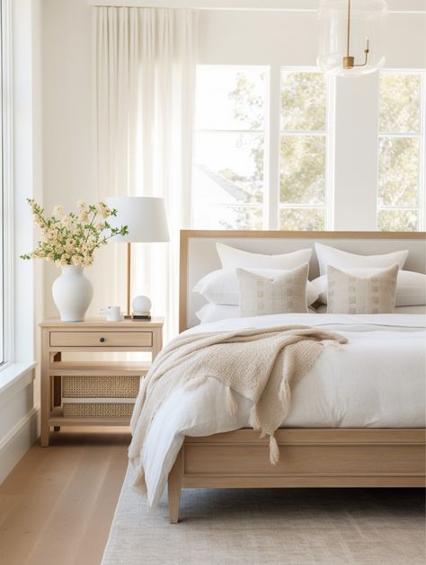 Arranging Bedroom Furniture, Airy Bedroom, Wood Bedroom Sets, Modern Luxury Bedroom, Wooden Bedroom, Oak Bedroom, Bedroom Decor Cozy, Luxurious Bedroom, Cottage Bedroom