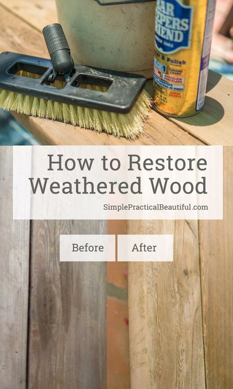 Say goodbye to harmful bleach for your outdoor wood furniture! Discover the wonders of oxalic acid (found in Bar Keeper's Friend) and learn how to safely clean and restore the natural beauty of your weathered wood. Upcycling, How To Stain Outdoor Wood Furniture, Colorful Patio Furniture, Weathered Wood Furniture, Repair Wood Furniture, Varathane Stain, Deck Restoration, Wood Bench Outdoor, Oxalic Acid