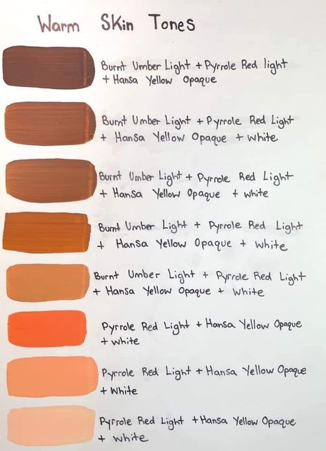 Skin Color Paint, Warm Skin Tones, Color Mixing Chart Acrylic, Portrait Painting Tutorial, Mixing Paint Colors, Color Mixing Guide, Color Theory Art, Get Up In The Morning, Oil Painting Tips