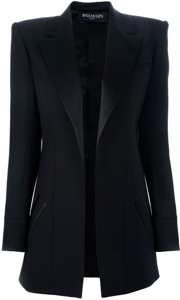 Work Attire, Boxy Blazer, Mode Mantel, Balmain Blazer, Mode Inspiration, Black Blazers, Mode Style, Work Fashion, World Of Fashion