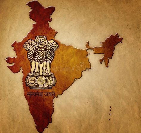 Map of India with coat of arms. Background with map of India with coat of arms o , #Ad, #coat, #India, #Map, #arms, #paper #ad Background Images History, Logos, Indian Map Art, Hindi Activity, Indian Emblem Wallpaper, Indian Map, Old India, Economics Notes, Map Of India