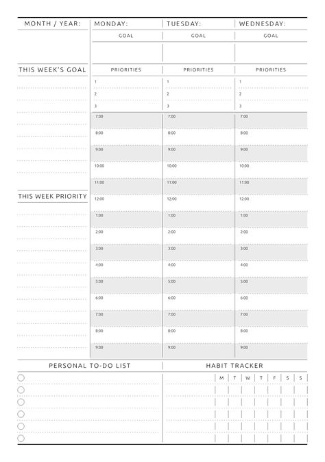 Weekly Planner Print, Weekly Planner Design, Planner Minimal, Finanse Osobiste, Weekly Hourly Planner, Weekly Planner Free, Weekly Planner Template, Hourly Planner, Daily Planner Pages