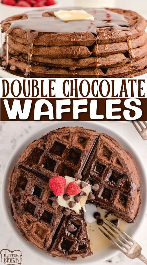 Quiche, Easy Brunch Menu, Chocolate Waffle Recipe, Simple Breakfast Recipes, Make Ahead Brunch Recipes, Chocolate Chip Waffles, Brunch Dessert, Make Ahead Brunch, Dessert For Breakfast