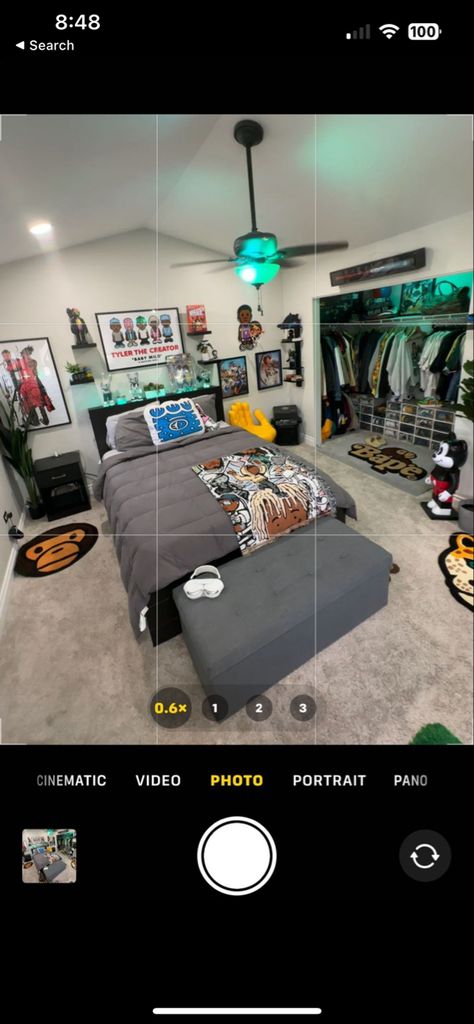 Dope Rooms, Hype Beast Bedroom, Mens Room Decor, Sneakerhead Room, Mens Bedroom Decor, Hypebeast Room, Hype Beast, Luxury Room Bedroom, Dream Apartment Decor