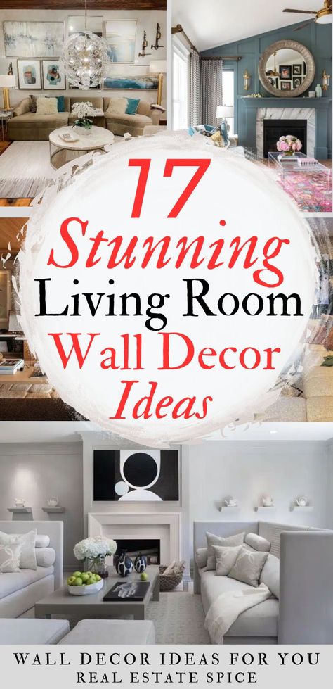 17 LIVING ROOM WALL DECOR IDEAS THAT WOW Grand Wall Design, Blank Wall In Living Room Ideas, Small Wall Space Decor Ideas, Minimalist Wall Decor Ideas, Over Sofa Wall Decor, White Wall Decor Living Room, Big Wall Art Living Room, How To Decorate Living Room Walls, Wall Hangings For Living Room