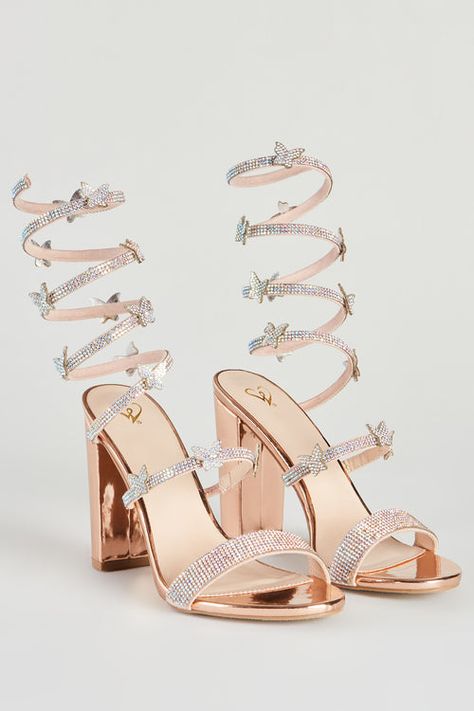 Heels, Rose Gold, Pink, Sandals, For Men, Gold