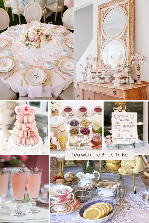 Bridal Garden Tea Party, Victorian Party Theme Table Settings, Tea Party Bridal Shower Ideas Favors, French Countryside Bridal Shower Ideas, Laduree Bridal Shower Theme, Tea Themed Bachelorette Party, Bridal Shower Theme Tea Party, Tea Party Bridal Shower Balloon Arch, Bride To Be Bridal Shower Ideas