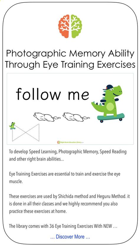 For your baby or toddler to develop photographic memory, it is important to train their peripheral vision. Discover more about these eye exercises.   #photographicmemory #photographicmemorytraining #rightbraineducation #shichidamethod #hegurumethod #rightbraintraining #rightbraintrainingforbabies Photographic Memory Training, Sufi Meditation, Glenn Doman, Memory Training, Photographic Memory, Education Facts, Peripheral Vision, Brain Tricks, Eye Exercises