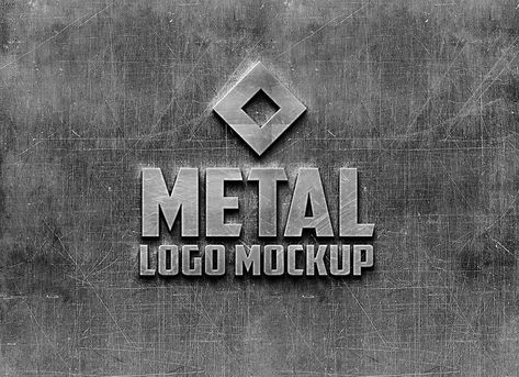 A photorealistic metal logo mockup to showcase steel typography or logo design for steel companies. This mockup is originally created by emske and we realize that there were some improvements to be required to create it close to reality. You can download the mockup from our website and get similar metal effect after placing your … Logos, Free Mockup Logo, Free Logo Mockup Psd, Metal Logo Design, Free Logo Psd, Logo Design Mockup, Logo Mockups Psd, Mockup Template Free, Free Logo Mockup