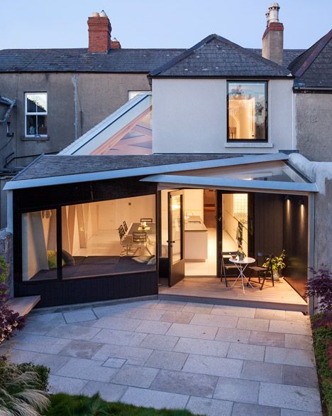 Triangle Extension, Small Victorian House, Interesting Angles, Veranda Design, Moderne Pools, Dublin House, Room Extensions, Glass Extension, Extension Designs
