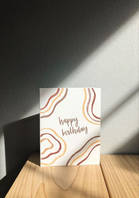 This contains an image of Kartu Ulang Tahun Diy, Happy Birthday Cards Diy, Happy Birthday Cards Handmade, Creative Birthday Cards, Birthday Card Drawing, Happy Birthday Template, Simple Birthday Cards, Ge Bort, Friend Card