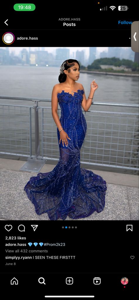 Haute Couture, Diamond Prom Dresses Long, Prom Dress With A Corset, Prom Dress Fabric Types, Saphire Blue Prom Dresses, Navy Blue Prom Dresses Long Mermaid, Blue African Prom Dress, Dark Blue And Silver Prom Dress, Prom 2024 Black People