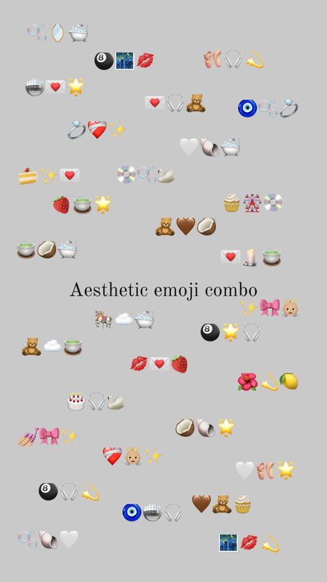 Aesthetic Emoji For Bio, Outdoor Emoji Combo, Emoji Sets Aesthetic, Spell Your Name With Emojis, Emoji For Highlights Instagram, Instagram Name Emoji Ideas, Disco Ball Emoji Combo, Pfp For 6 Friends Group, Brunch Emoji Combo