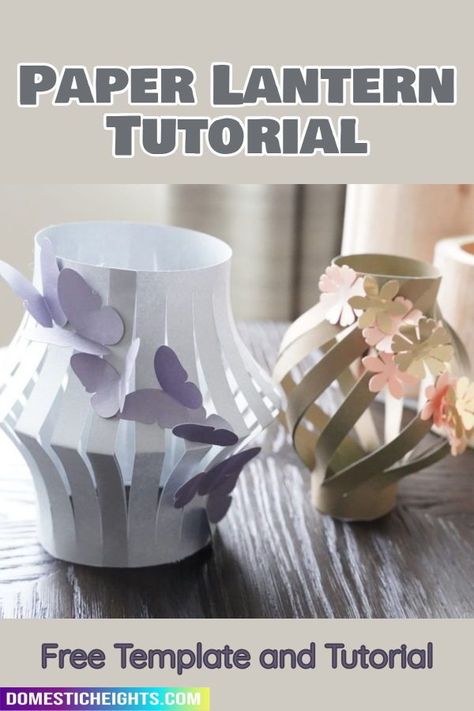 Lantern Crafts, Diy Lanterns Paper, Craft Paper Design, Paper Flowers For Kids, Lantern Paper, Diy Lantern, Paper Lantern Decor, Paper Lanterns Diy, Lantern Craft