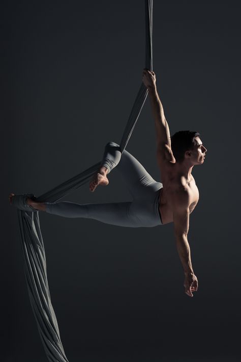 Male Aerialist, Circus Aesthetic, Aerial Silk, Circus Sideshow, Corporate Entertainment, Aerial Acrobatics, Male Pose Reference, Aerial Dance, Aerial Arts