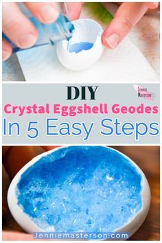 Make Your Own Geodes Crystals, Crystal Making Diy, How To Make Salt Crystals, Fun Diy Things To Do At Home, How To Make Crystals With Salt, Salt Crystals Diy For Kids, Diy Geodes, Diy Crystal Growing, Geode Tutorial