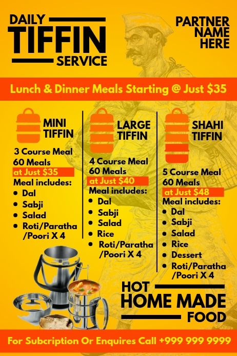 Tiffin Service Pamphlet, Tiffin Service Name Ideas, Tiffin Service Poster, Tiffin Menu, Cooking Business, Tiffin Service, Food Quote, Cloud Kitchen, Kitchen Logo