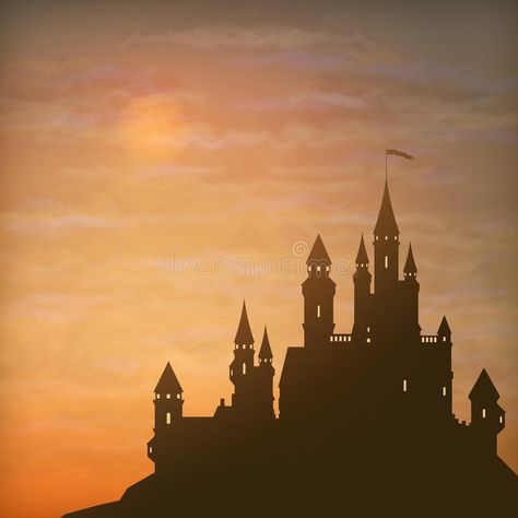 Fantasy Vector Castle Moonlight Sky. Fantasy vector castle silhouette on the hil #Sponsored , #Advertisement, #Ad, #Castle, #Fantasy, #silhouette, #Moonlight Ruins, Fantasy Silhouette, Castle Silhouette, Soft Clouds, Castle Vector, Cloud Texture, Castle Illustration, Fantasy Party, Texture Illustration