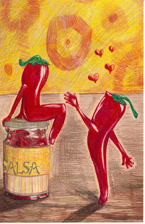 chili pepper love. Cartoon Chili Pepper, Chile Pepper Drawing, Chili Pepper Painting, Chili Pepper Illustration, Chili Pepper Art, Chili Painting, Chili Pepper Drawing, Pepper Decorations, Chili Illustration