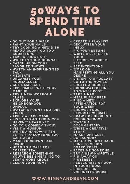 Ways To Spend Time Alone, Spend Time Alone, Tenk Positivt, Tatabahasa Inggeris, Inspirerende Ord, Time Alone, What To Do When Bored, Self Care Bullet Journal, Productive Things To Do