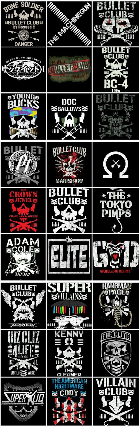 Bullet Club 😎🔫 🤘 Bullet Club Wallpaper, Aew Wrestling Wallpaper, Faze Clan Logo, Bullet Club Logo, Wrestling Wallpaper, Marty Scurll, Undisputed Era, Wrestling Memes, Aew Wrestling