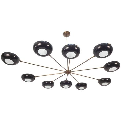 Chandelier 1stdibs, Italian Ceiling, Stilnovo Chandelier, Surf Club, Arm Chandelier, Sputnik Chandelier, Low Ceiling, Chandeliers And Pendants, Modern Pendant