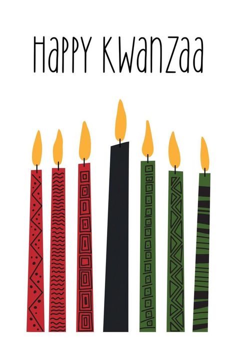 Kwanzaa clip art - seven long kinara candles - red, black, green. Cute simple clipart for African American Kwanzaa celebration holidayHappy Kwanzaa greeting card decorated with tribal ornament Kwanzaa Cards Handmade, Kwanzaa Door Decorations For School, Kwanzaa Decorations Table Settings, Kwanzaa Wallpaper, Kwanzaa Aesthetic, Kwanzaa Cards, Kwanzaa Candles, Kwanzaa Decorations, Kwanzaa Principles